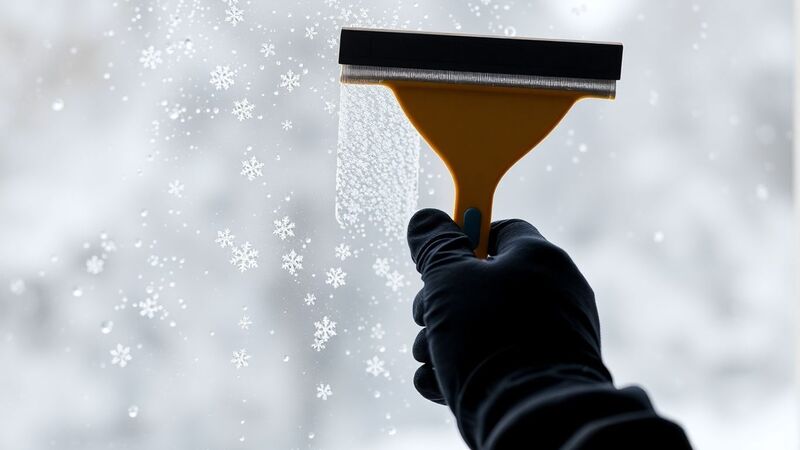 Ikkunanpesu talvella