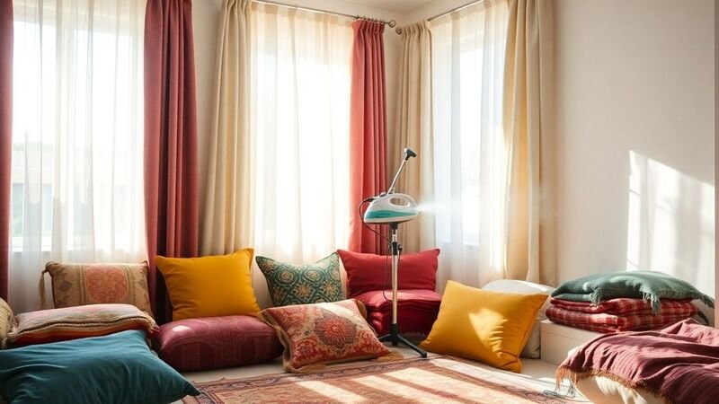 Verhot ja kodintekstiilit raikkaiksi höyryttämällä